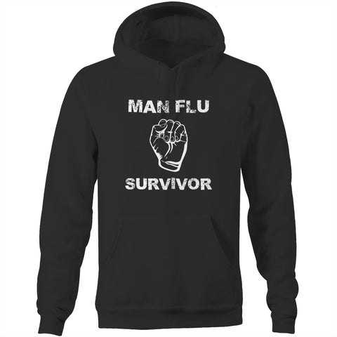 Man flu survivor - Pocket Hoodie Sweatshirt