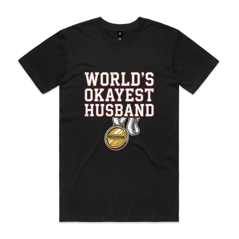 Worlds okayest husband - AS Colour Staple Tee