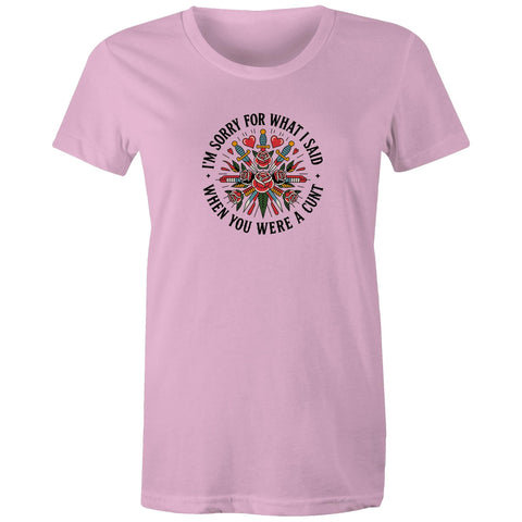 I'm sorry - Women's Maple Tee