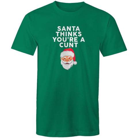 Santa thinks you're a cunt - Mens T-Shirt