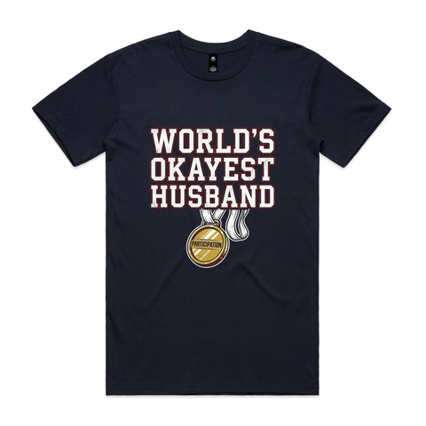 Worlds okayest husband - AS Colour Staple Tee