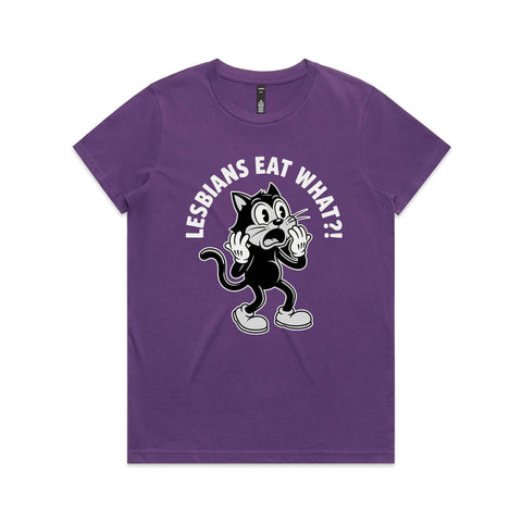 Lesbians eat what?! - Women's Maple Tee