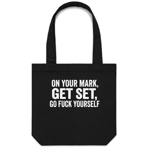 On your mark - Carrie - Canvas Tote Bag