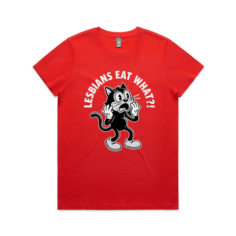 Lesbians eat what?! - Women's Maple Tee