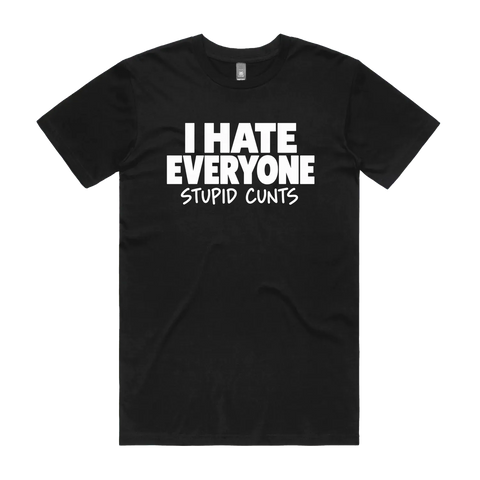 I Hate Everyone Black front flat lay