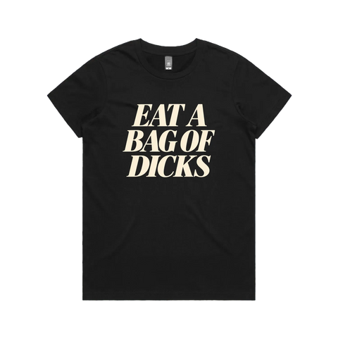 Black front flat lay