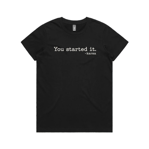 Black front flat lay