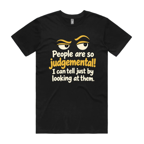 People Are So Judgemental Black front flat lay