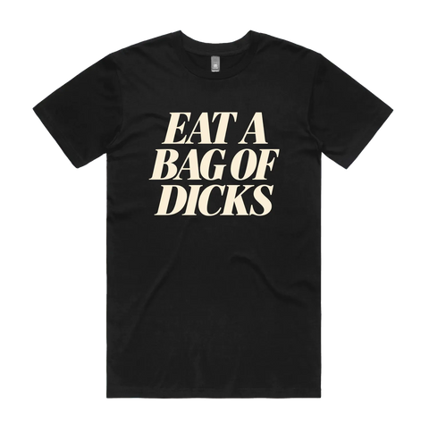 Black front flat lay