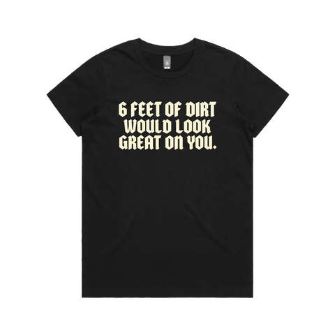 Black front flat lay