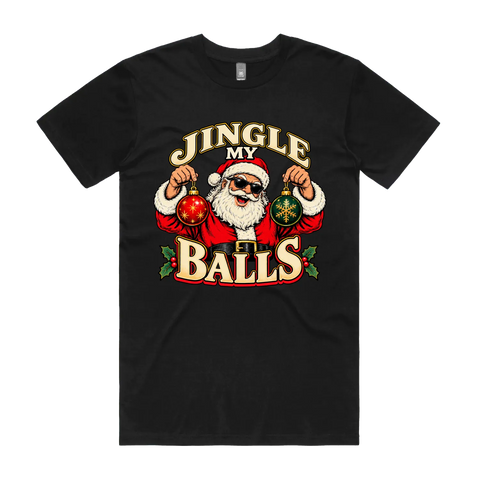 Jingle My Balls Black front flat lay