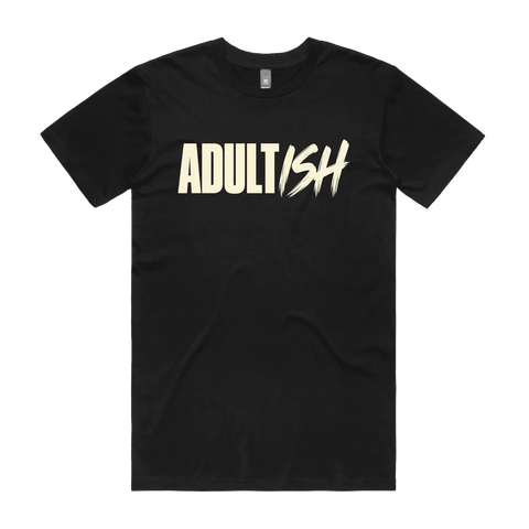 Adultish Black front flat lay