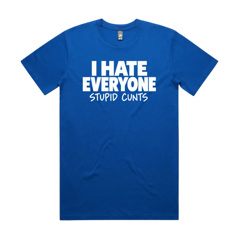 I Hate Everyone Bright Royal front flat lay