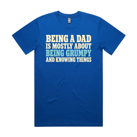 Being a Dad Bright Royal front flat lay