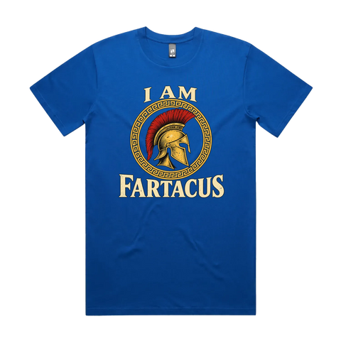I Am Fartacus Bright Royal front flat lay