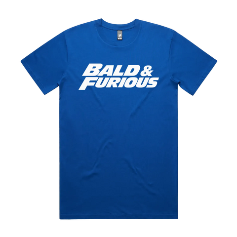 Bald & Furious Bright Royal front flat lay