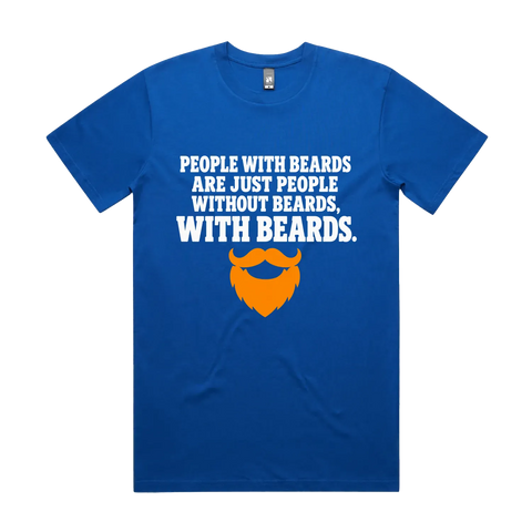 People with Beards Bright Royal front flat lay