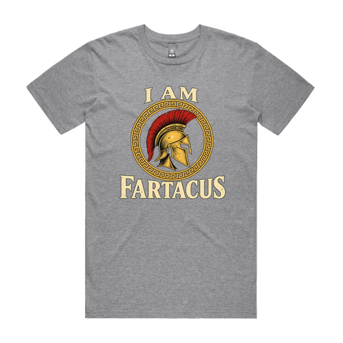 I Am Fartacus Grey Marle front flat lay