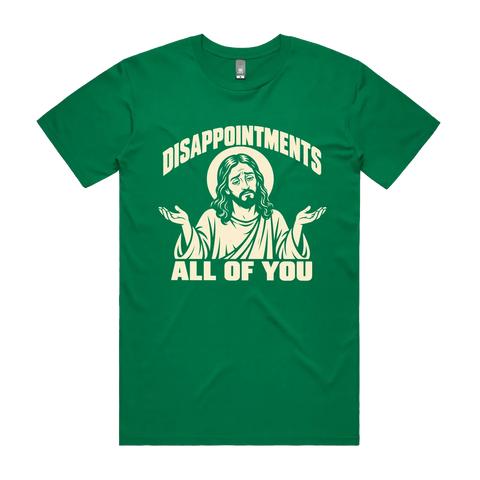 Disappointments Kelly Green front flat lay