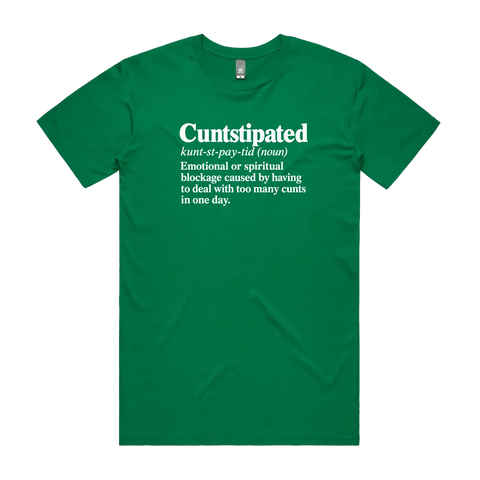 Cuntstipated Kelly Green front flat lay