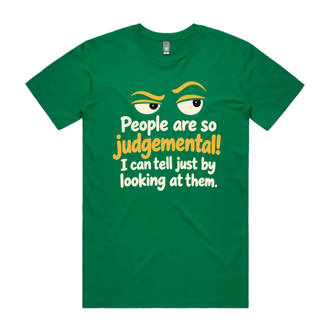 People Are So Judgemental Kelly Green front flat lay
