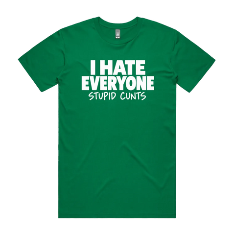 I Hate Everyone Kelly Green front flat lay