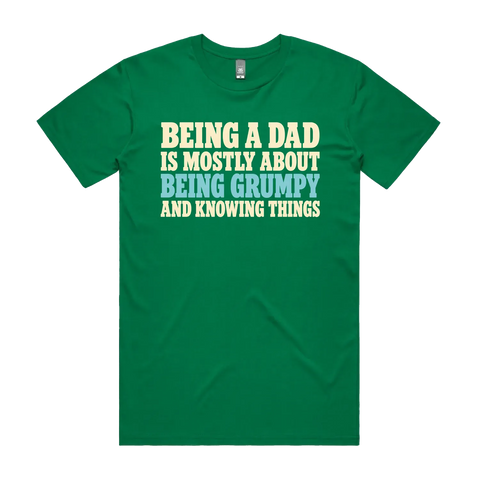 Being a Dad Kelly Green front flat lay