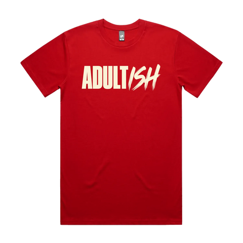Adultish Red front flat lay