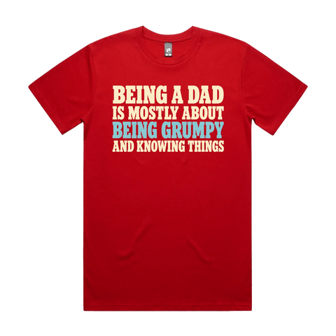 Being a Dad Red front flat lay