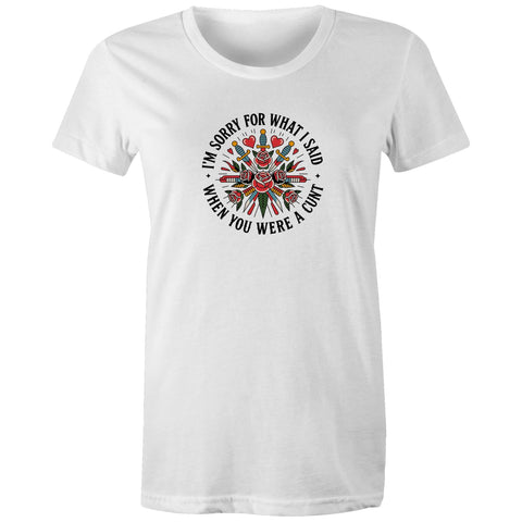 I'm sorry - Women's Maple Tee
