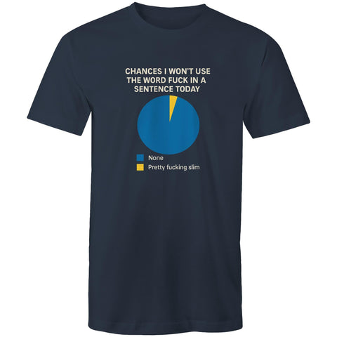 Chances I won't use fuck - Mens T-Shirt