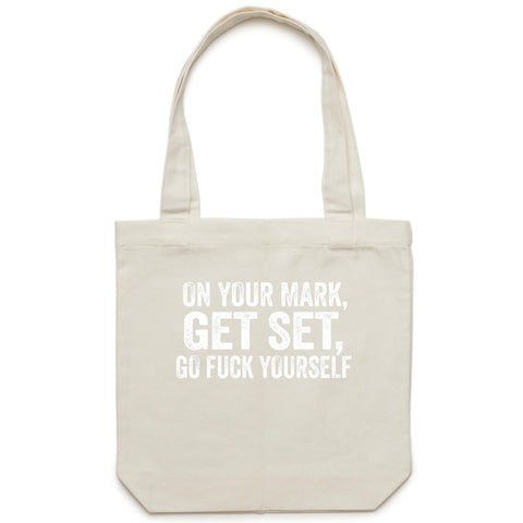 On your mark - Carrie - Canvas Tote Bag