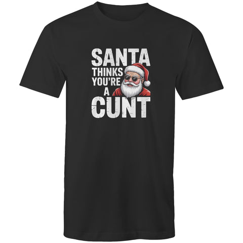 Santa thinks you're a cunt - Mens T-Shirt