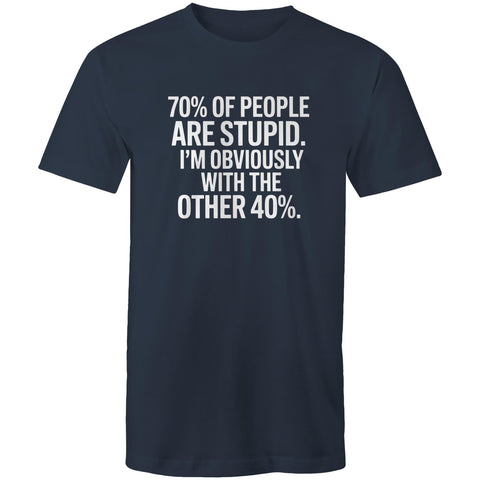 70% of people - Mens T-Shirt