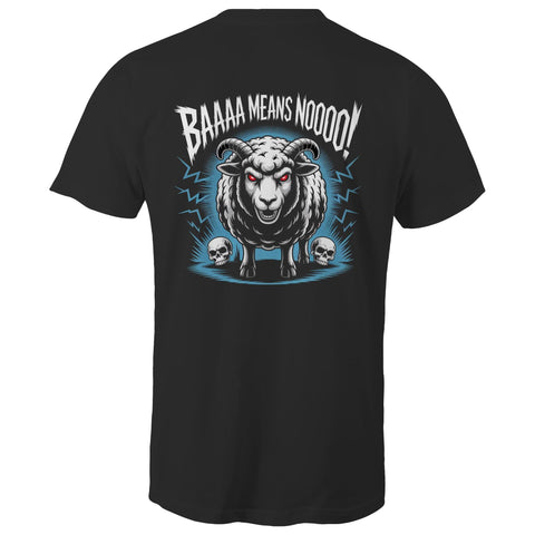 Metal Baaa means nooo (Back) - Mens T-Shirt
