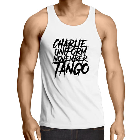 Charlie Uniform November Tango - Mens Singlet Top