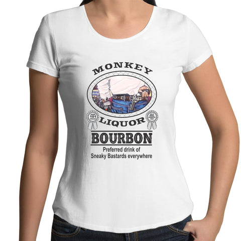 Monkey Liquor - Womens Scoop Neck T-Shirt