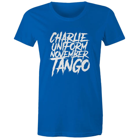 Charlie Uniform November Tango - Women's Maple Tee