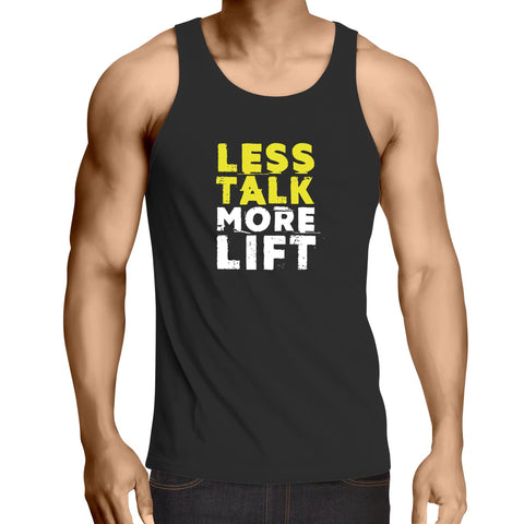 Less Talk More Lift - Mens Singlet Top
