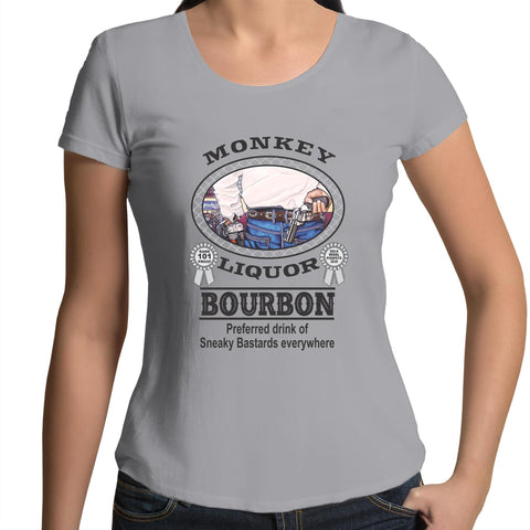 Monkey Liquor - Womens Scoop Neck T-Shirt