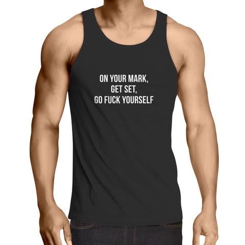 On Your Mark - Mens Singlet Top