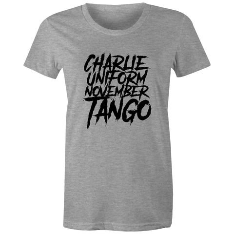 Charlie Uniform November Tango - Women's Maple Tee